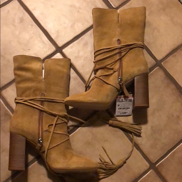 Zara Tan/Camel ankle boots - Picture 4 of 6
